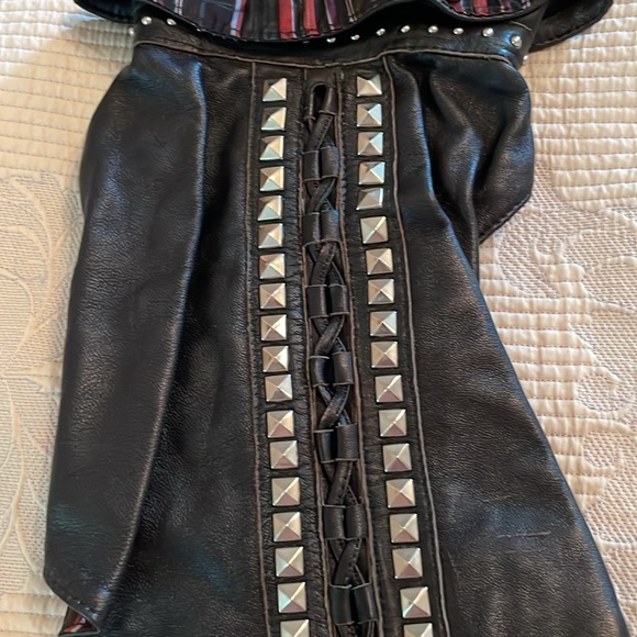 Friend of Baby Doll Pliner small dog coatgenuine leather NEW made in Italy